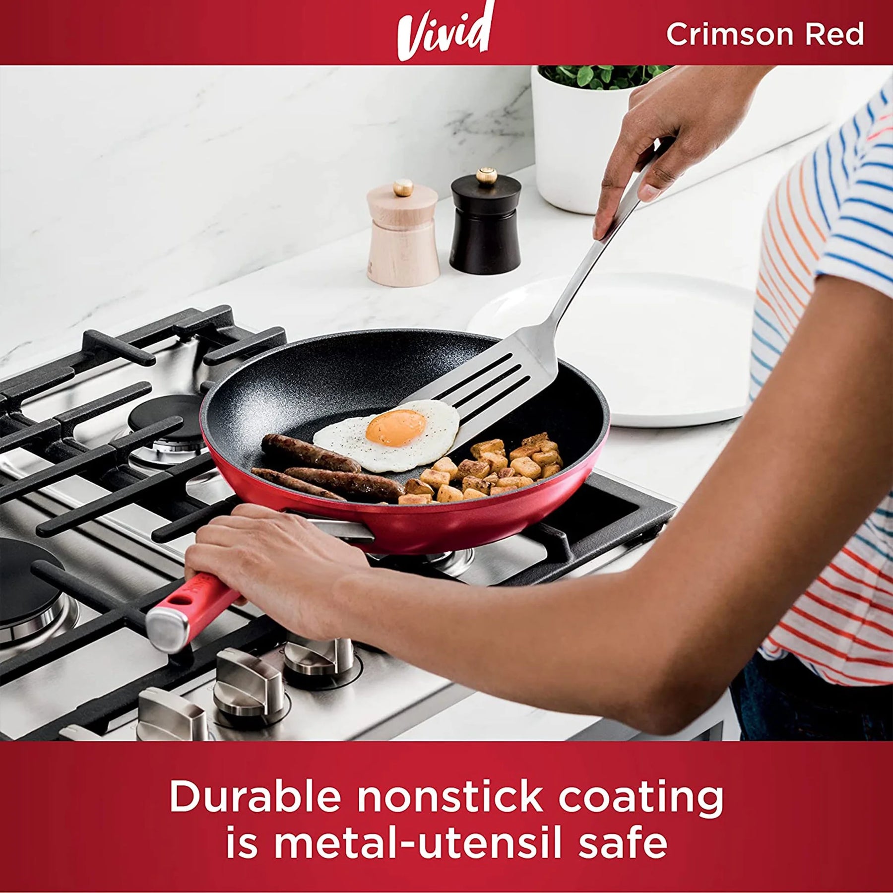 Ninja Foodi Neverstick Vivid Oven Safe 10 Piece Pots and Pans Cookware Set